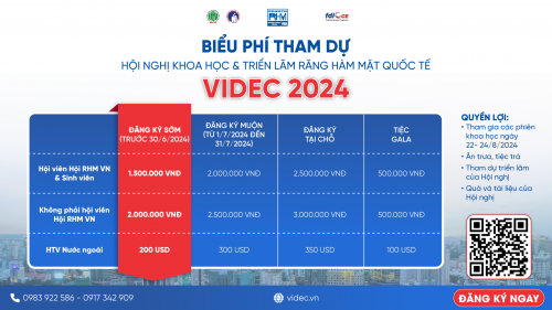 Biểu phí tham dự Hội nghị VIDEC 2024